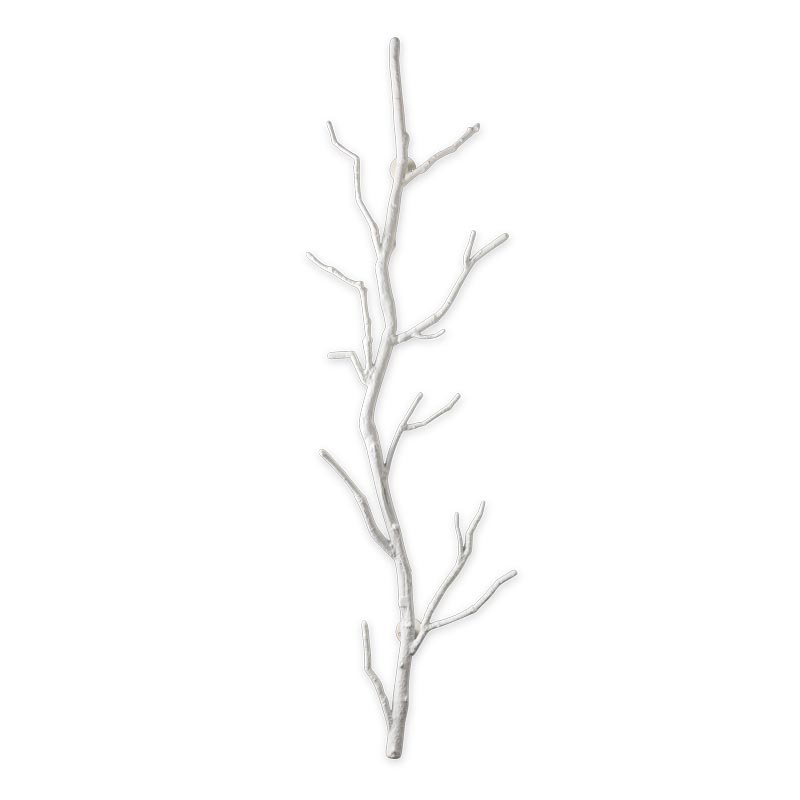 Recycled Metal Branch Wall Rack, 5' - White